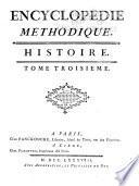 Encyclopedie methodique, ou par ordre de matières: Histoire