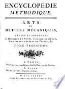 Encyclopédie Méthodique, Ou Par Ordre De Matieres