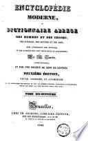 Encyclopédie moderne, ou Dictionnaire abrégé des hommmes et des choses, des sciences, des lettres et des arts