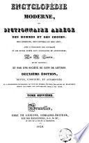 Encyclopédie moderne, ou Dictionnaire abrégé des hommmes et des choses, des sciences, des lettres et des arts