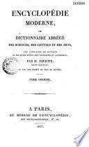 Encyclopédie moderne, ou dictionnaire abrégé des sciences, des lettres et des arts...