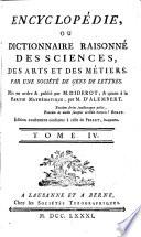 Encyclopédie ou dictionnaire raisonné des sciences, des arts et des métiers: 1004 p