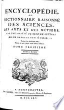 Encyclopédie, ou dictionnaire raisonné des sciences, des arts et des métiers