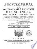 Encyclopédie, ou, Dictionnaire raisonné des sciences, des arts et des métiers