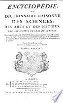 Encyclopédie, ou dictionnaire raisonné des sciences, des arts et des métiers