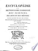 Encyclopédie, ou dictionnaire raisonné des sciences, des arts et des métiers