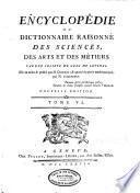 Encyclopédie, ou dictionnaire raisonné des sciences, des arts et des métiers
