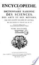 Encyclopédie; ou Dictionnaire raisonné des sciences