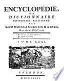 Encyclopedie ou dictionnaire universel raisonne des connoissances humaines mis en ordre par M. De Felice