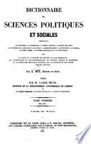 Encyclopédie théologique: Dictionnaire des sciences politiques et sociales