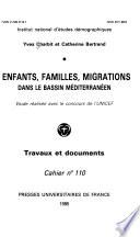 Enfants, familles, migrations dans le bassin méditerranéen