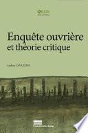 Enquête ouvrière et théorie critique