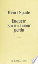 Enquête sur un amour perdu
