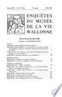 Enquêtes du Musée de la vie wallonne