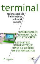 Enseignement, informatique, TIC et société