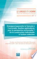 Enseigner/apprendre le français à l'université. Quelles applications pour la perspective actionnelle ?