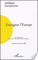 Enseigner l'Europe