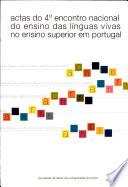 Ensino das línguas vivas no ensino superior em Portugal: actas