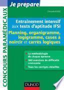 Entraînement intensif aux tests d'aptitude IFSI - Planning