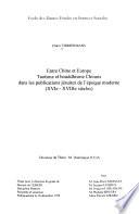 Entre Chine et Europe
