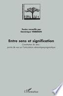 Entre sens et signification