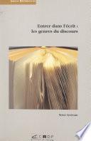 Entrer dans l'écrit : les genres du discours