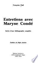 Entretiens avec Maryse Condé