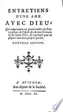 Entretiens d'une ame avec Dieu