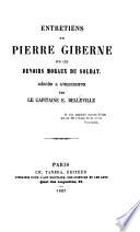 Entretiens de Pierre Giberne sur les devoirs moraux du soldat