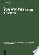 Entretiens sur Henri Bremond