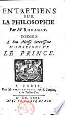 Entretiens sur la philosophie