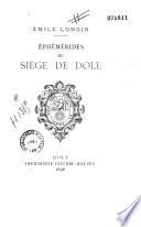 Ephémérides du siège de Dole