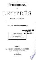 Epicuriens et lettrés