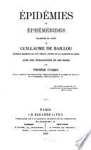 Épidémies et éphémérides, traduites ... avec une introduction et des notes par Prosper Yvaren