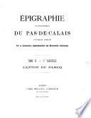 Épigraphie du département de Pas-de-Calais