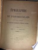 Épigraphie du département de Pas-de-Calais
