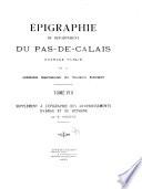 Épigraphie du département de Pas-de-Calais