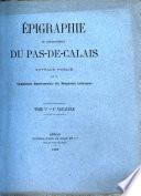Epigraphie du département du Pas-de-Calais