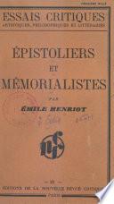 Épistoliers et mémorialistes