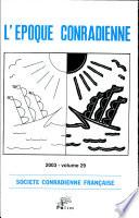 Époque Conradienne (L'), Vol. XXiX/2003