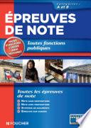 Epreuves de note Toutes fonctions publiques catégories A et B