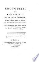 Érotopsie, ou coup d'oeil sur la poésie erotique