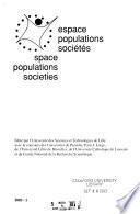 Espace, populations, sociétés