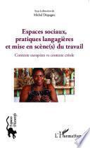 Espaces sociaux, pratiques langagières et mise en scène(s) du travail