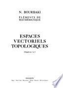 Espaces vectoriels topologiques