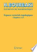 Espaces vectoriels topologiques