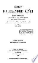 Esprit d'Alexandre Vinet