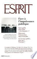 Esprit février 2013 - Face à l'impuissance publiqu