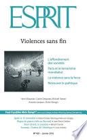 Esprit janvier 2016 - Violences sans fin