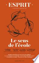 Esprit septembre 2019 Le sens de l'école